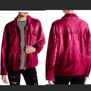 Free People Velvet Trucker Jacket